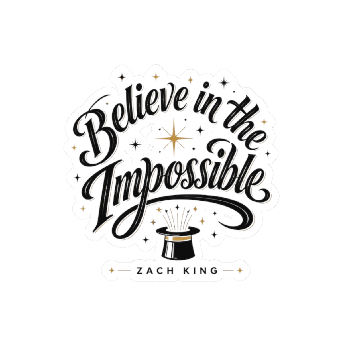 Zach King "Believe in the Impossible" Sticker - Official Stickers merchandise
