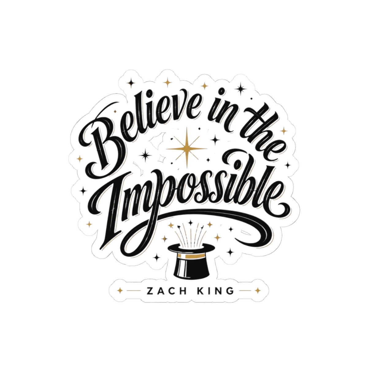 Zach King "Believe in the Impossible" Sticker